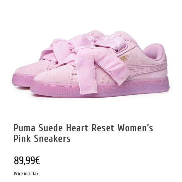 puma suede heart reset lavender